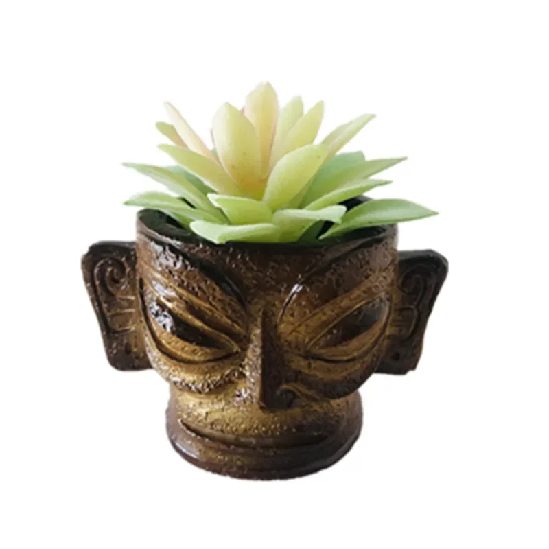 

Creative Face Resin Astray Mould Candle Holder DIY 3D Flower Pot Cement Craft Plaster Clay Silicone Molds