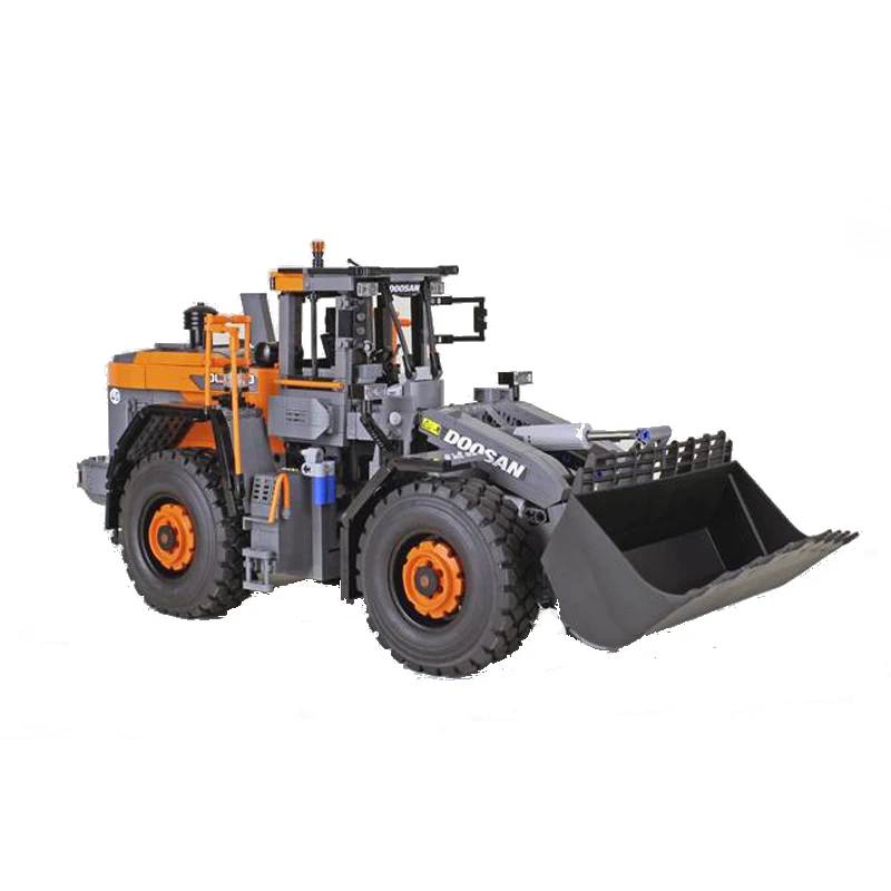 MOC Transportation Series DOOSAN DL420-7 Bulldozer Assemble Model Mini Bricks Building Blocks Boys Puzzle Toys Kids Xmas Gifts