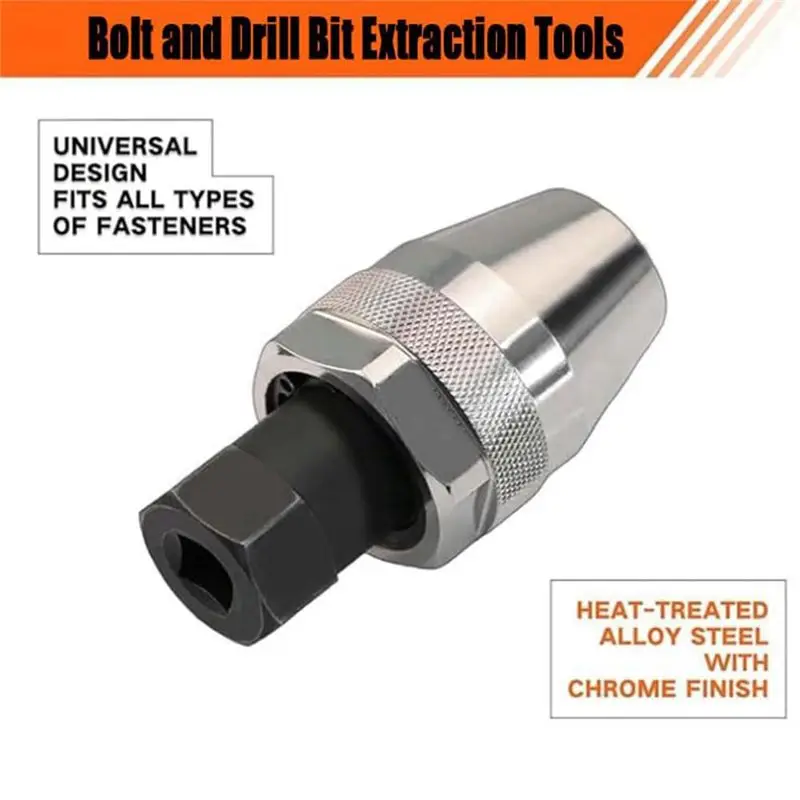 N84R Damaged Bolt And Stud Extractor Tool,Bolt Extractor Socket Set, Grips And Removes 1/4-Inch To 1/2-Inch Studs