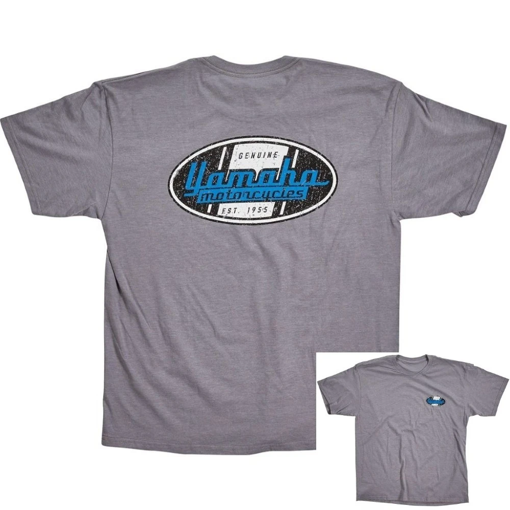 ياماها الساخن الرجال الشارع نمط مطبوعة تي شيرت ياماها ريترو نمط فضفاض نسخة الهيب هوب قصيرة الأكمام الاتجاه القطن الموضة الحضرية