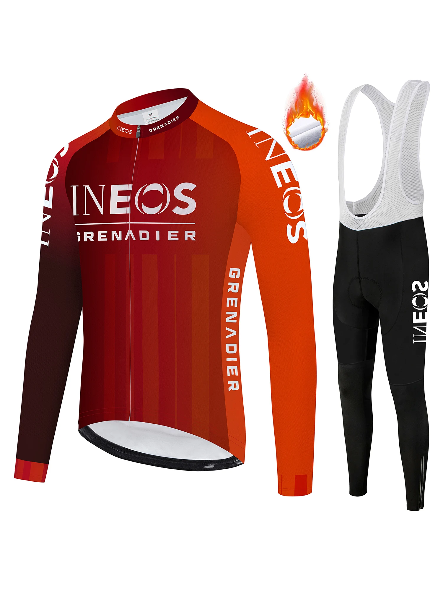 AliExpress NONE 2025 INEOS New Men's fleece warm Long Sleeves Cycling Jersey Pro Cycling Clothing MTB Maillot Ropa Ciclismo Bike Sports Uniform