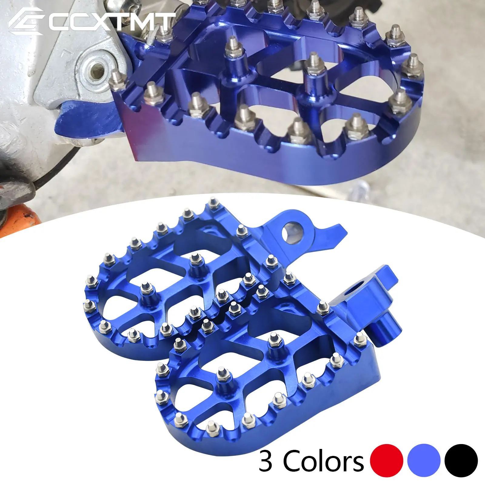Motorcycle CNC Aluminum Foot Pegs Footrest Pedals Footpegs For Yamaha YZF450 2023-2024 YZF250 YZF450X WRF450 2024 YZ 250F 450F
