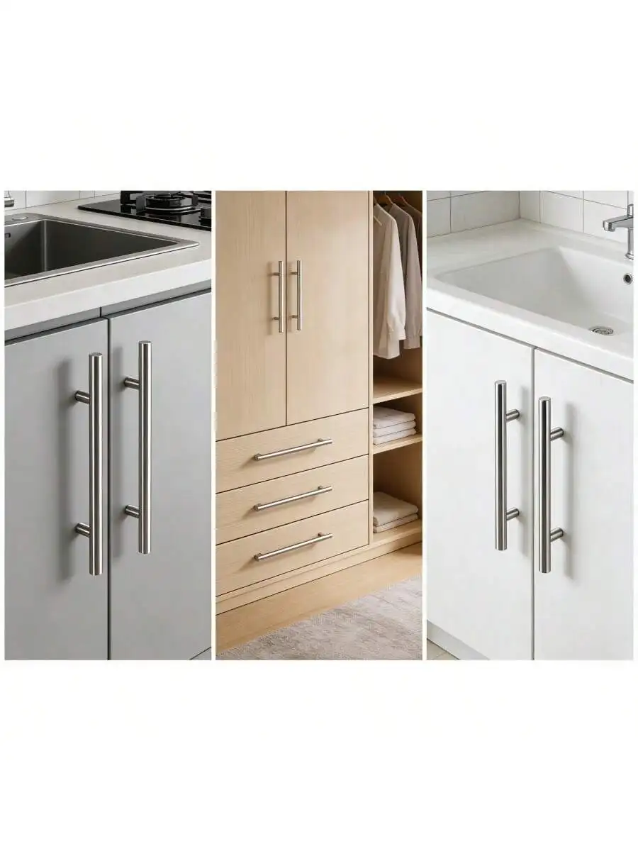 30-Pack Multi-Size Silver Cabinet Pulls with Mounting Screws - Universal Fit for Kitchen Cabinets, Bathroom Vanities, Bedroom Dr