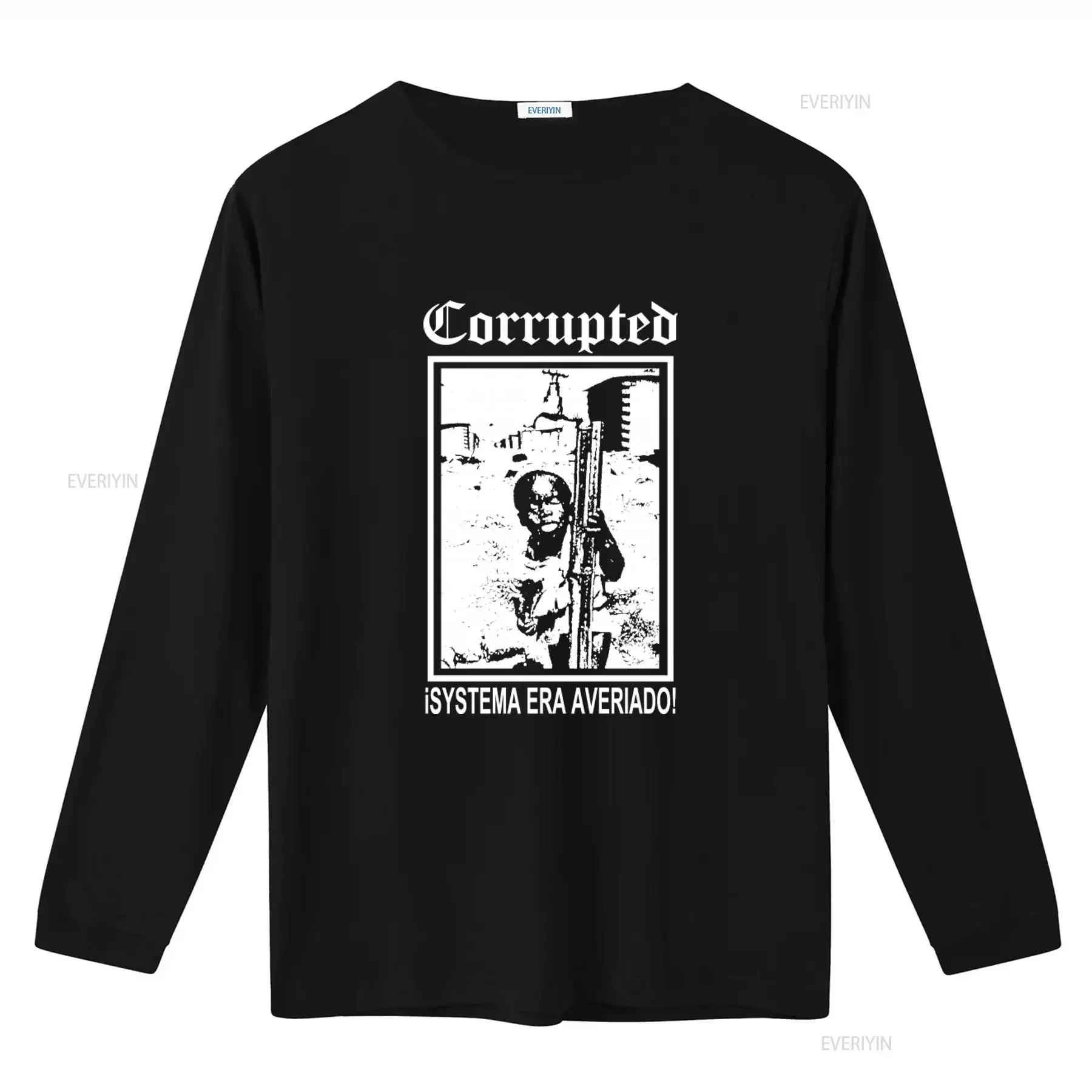 CORRUPTED Systema Era Averiado Print T shirt for Men Bold Statement Design vintage Washed Comfortable Unisex Stretched