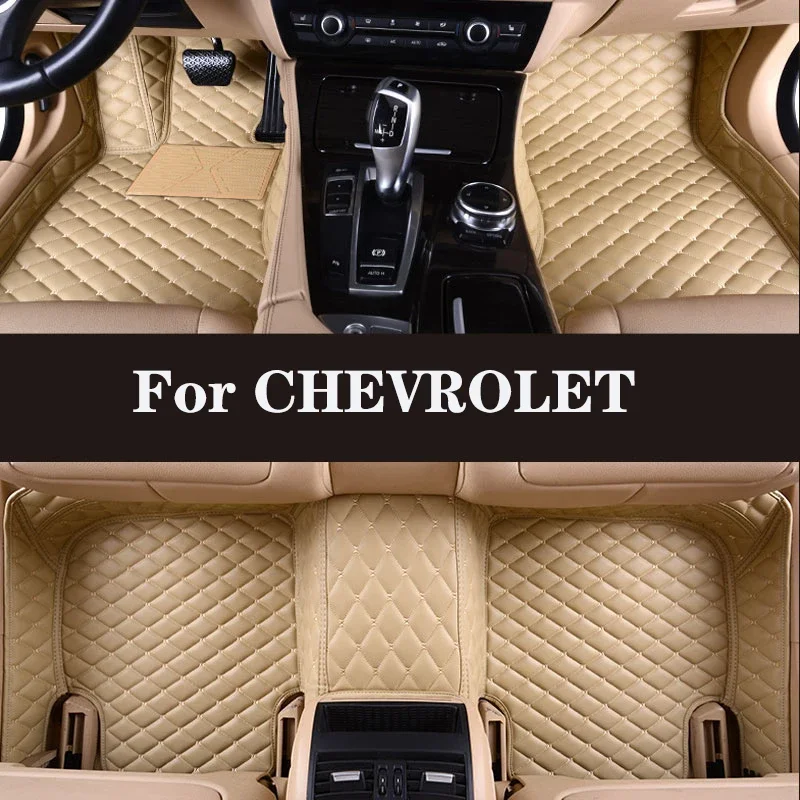 Full Surround Custom Leather Car Floor Mat For CHEVROLET Evanda Blazer Cruze Captiva Corvette Aveo Impala Camaro Volt Auto Parts