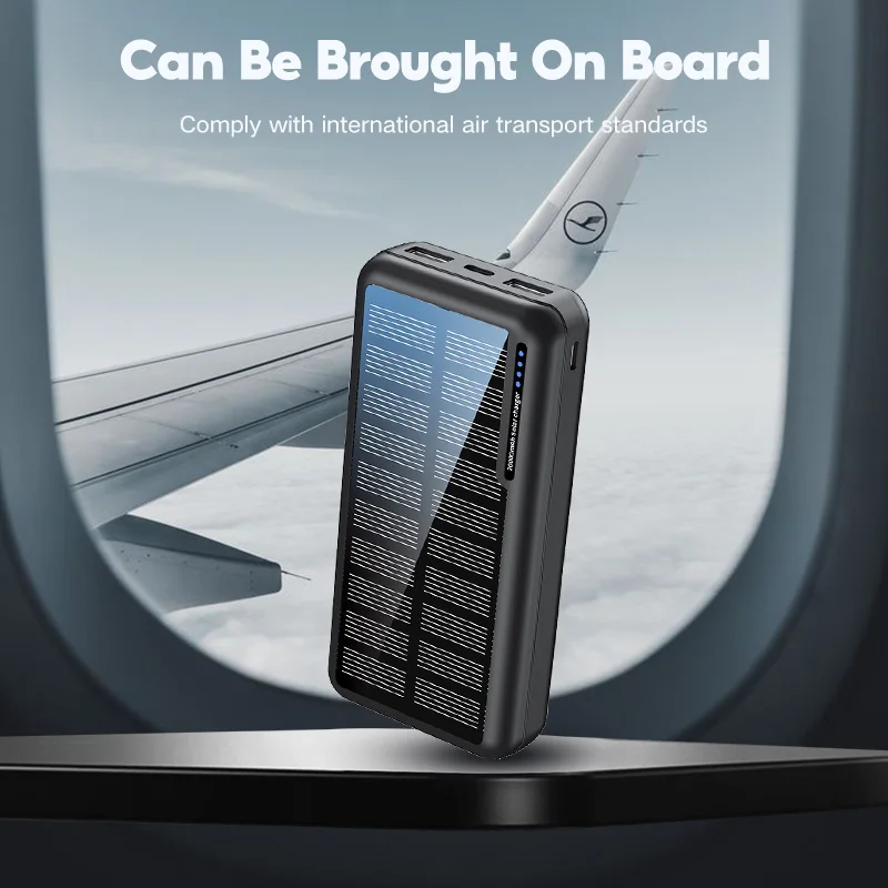 

KOSHARE Solar Powered Li-polymer Battery Cell Phone Power Bank with Strong Fill Light for Night Driving And Hiking