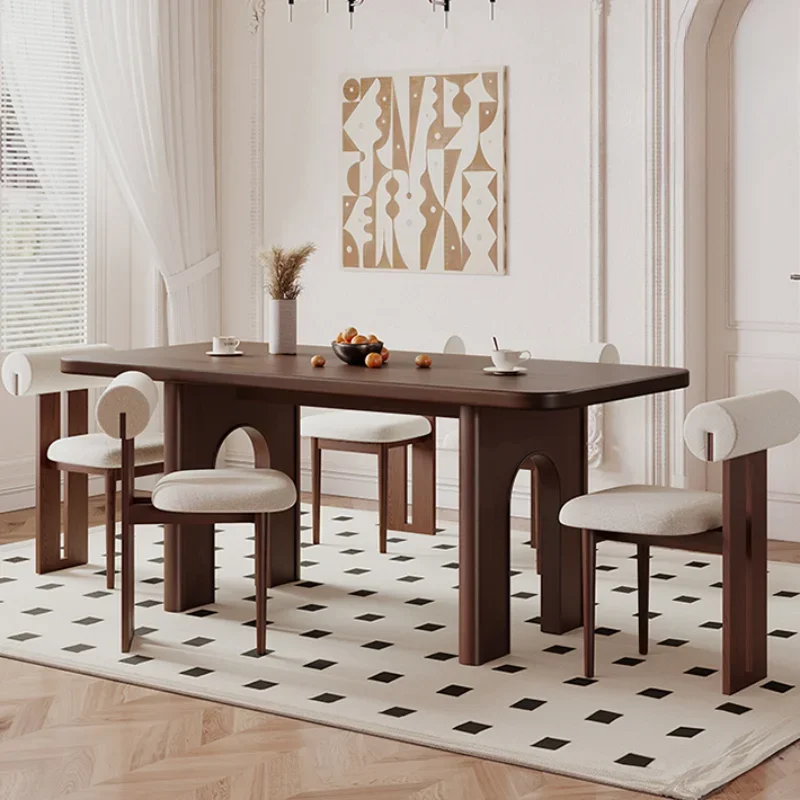 Modern Coffee Dining Table Set Complete Hallway Full Room Table Chair Complete Study Space Saving Wooden Console Comedor Luxury