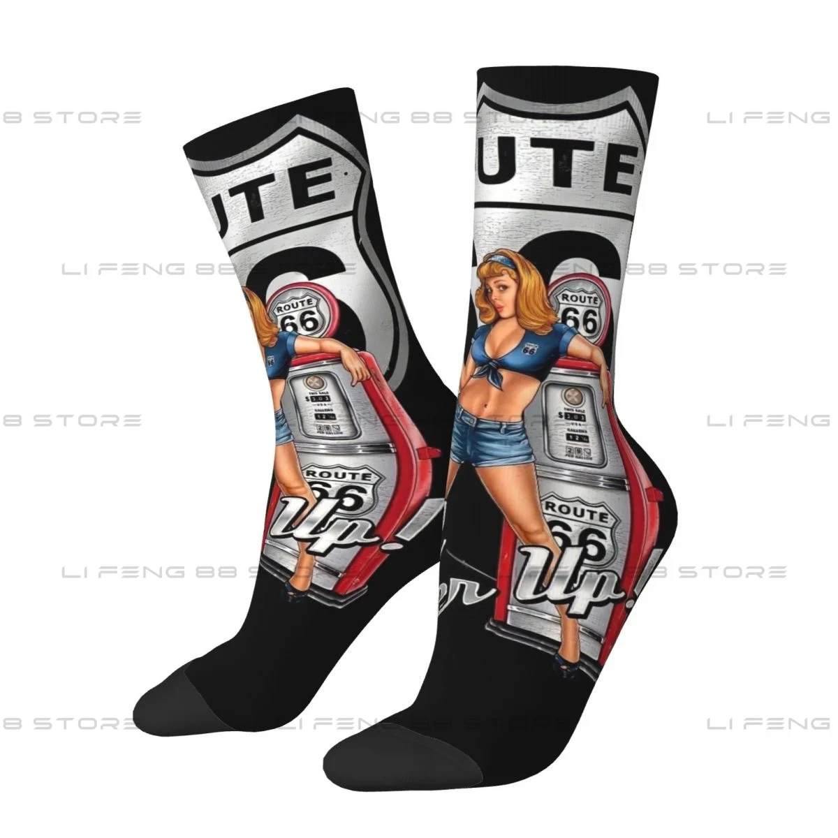 

Route 66 Route 66 US Unisex Winter Socks Cycling Happy Socks Street Style Crazy Sock