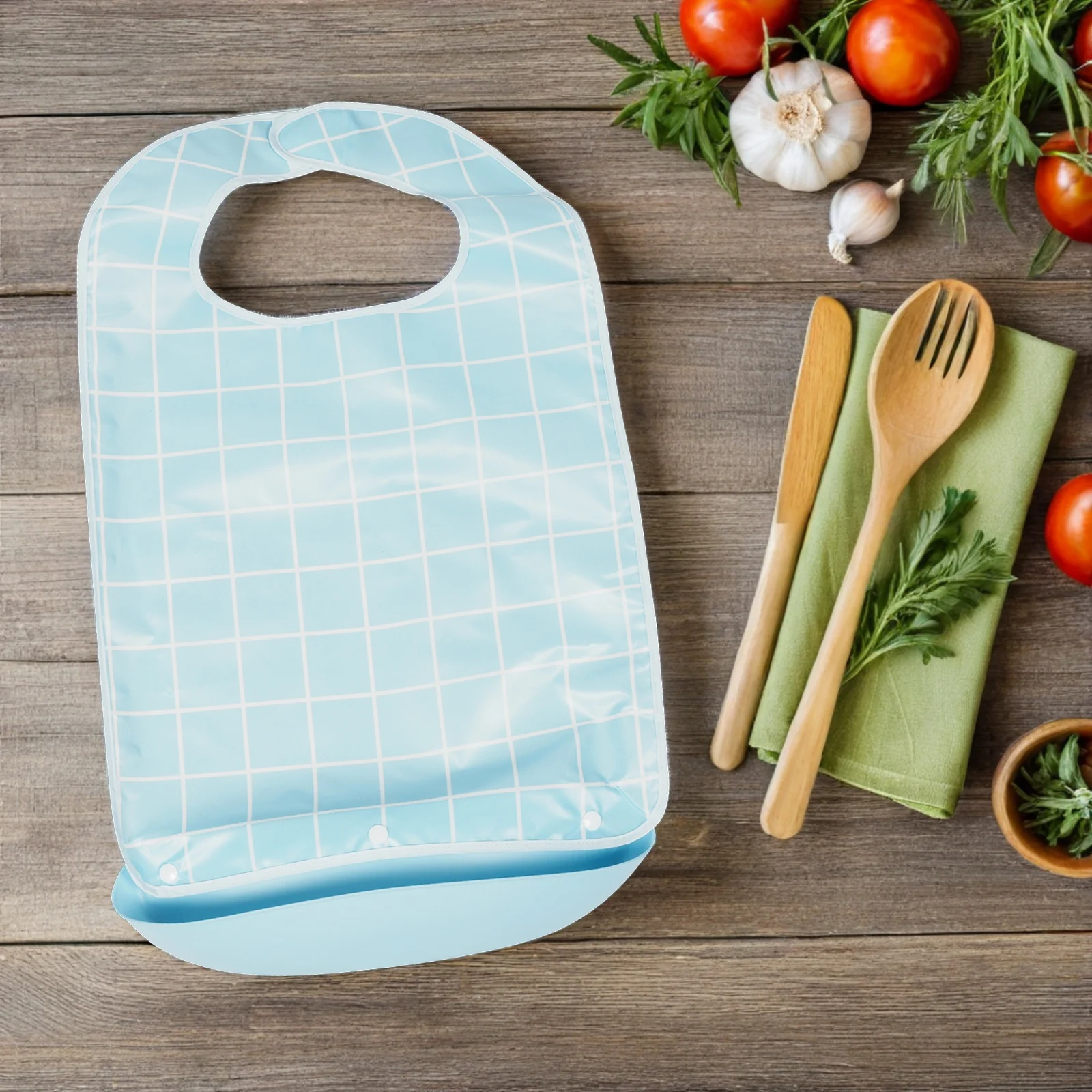 

Adult Bib Reusable Waterproof Silicone Feeding Apron for Elderly with Crumb Catcher Dining Protection Senior Mealtime Care