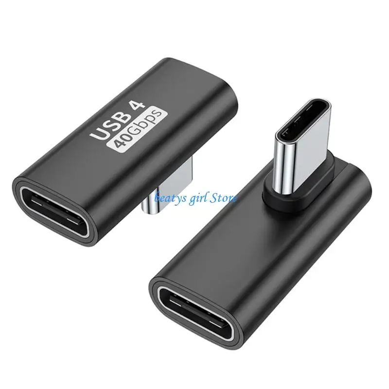C7AB 90 Degree Type C to USB C Adapter Converter Data Transfer Charging 40Gbps 100W