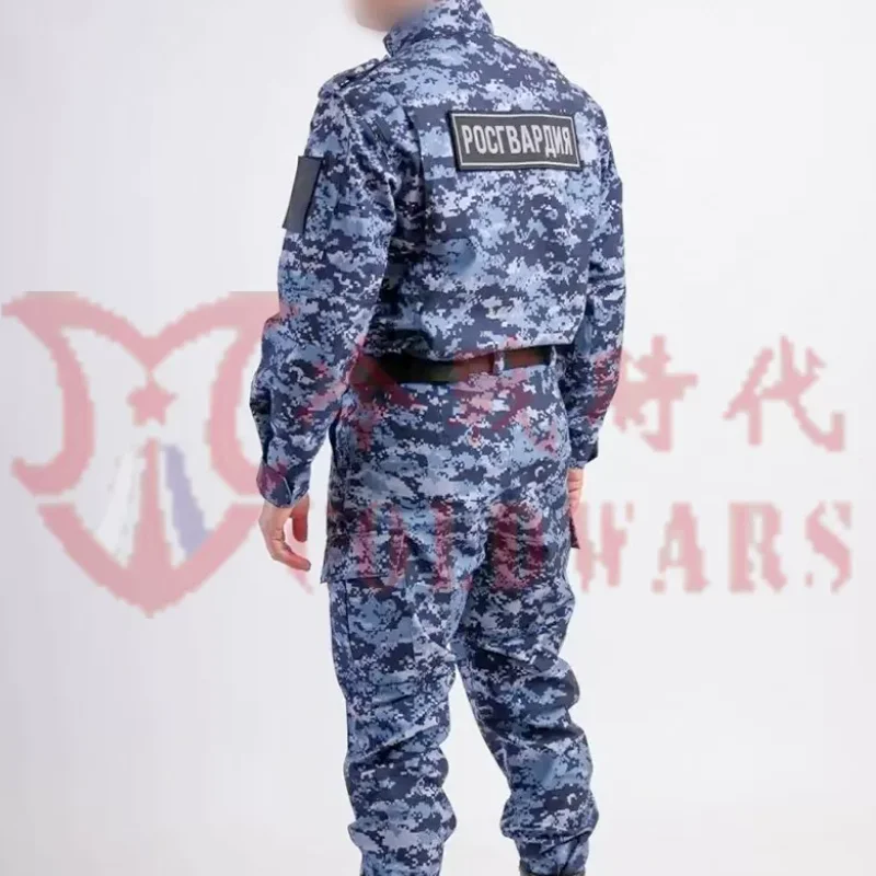 Russian National Guard Public Issue Blue Dot Digital Camouflage Spring and Autumn Combat Uniform for OMON Special Forces