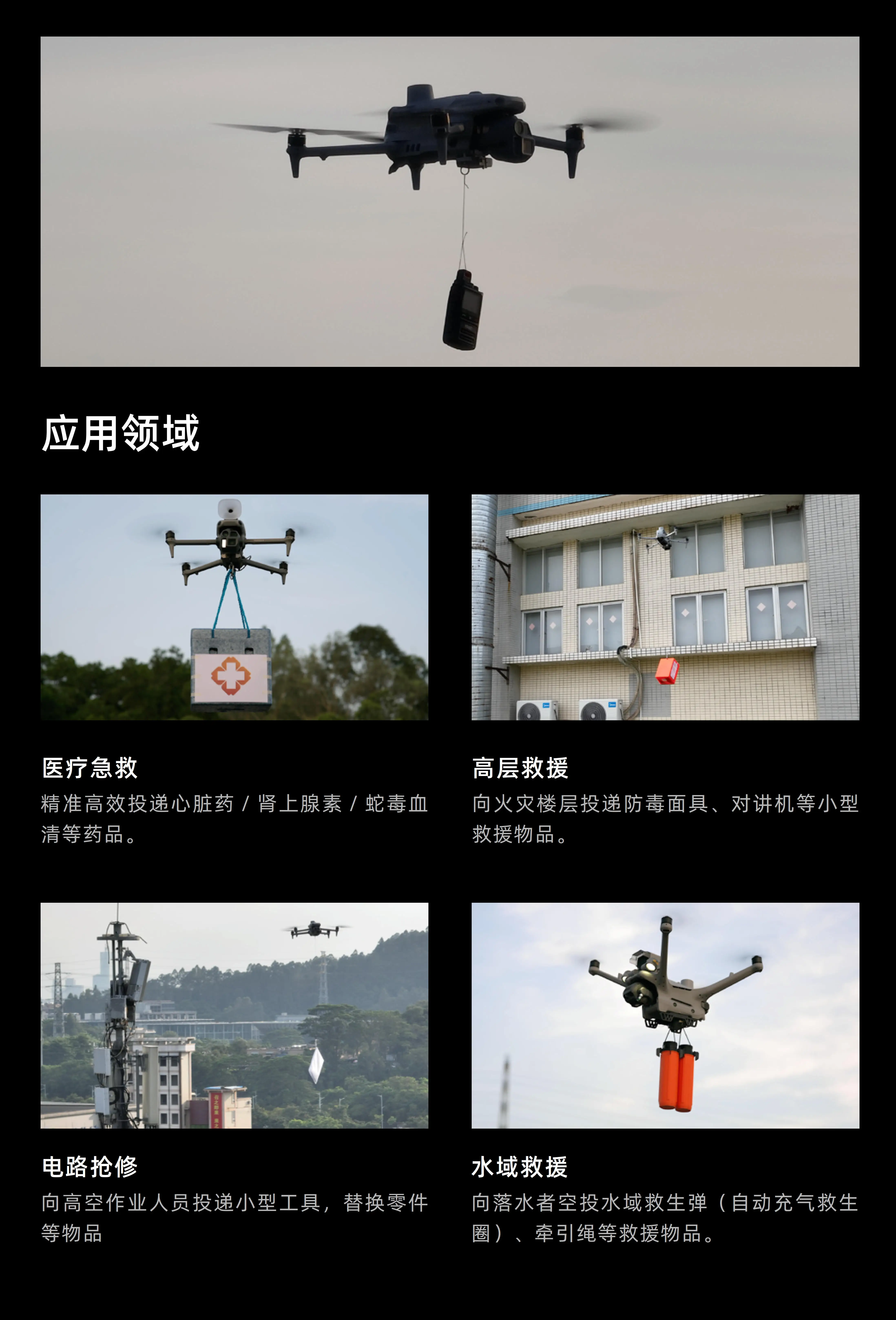 JZ AD2 Zweistufiger Drohnen-Luftabwurf-Launcher Kompatibel mit DJI M4E / M4T, Anpassbar an M3D und M4D Serie mit Halterung – Detail 2