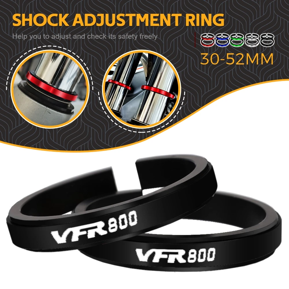 

FOR HONDA VFR800 VFR800F VFR800X Motorcycle Adjustment Shock Absorber Auxiliary Rubber Ring CNC Accessories Fit 30MM-52MM