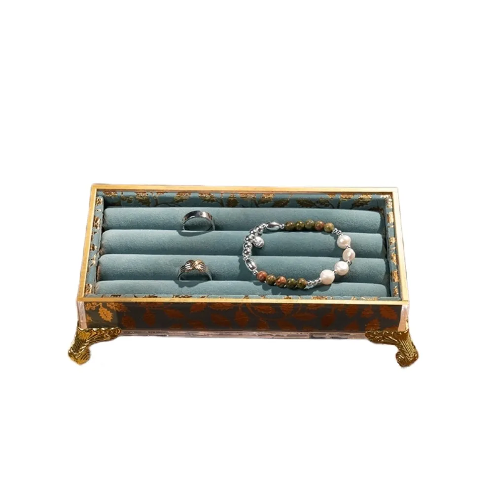 

Velvet Jewelry Display Stand Vintage Multifunctional Jewelry Holder Box Desktop Storage Bracelet Necklace Jewelry Organizer