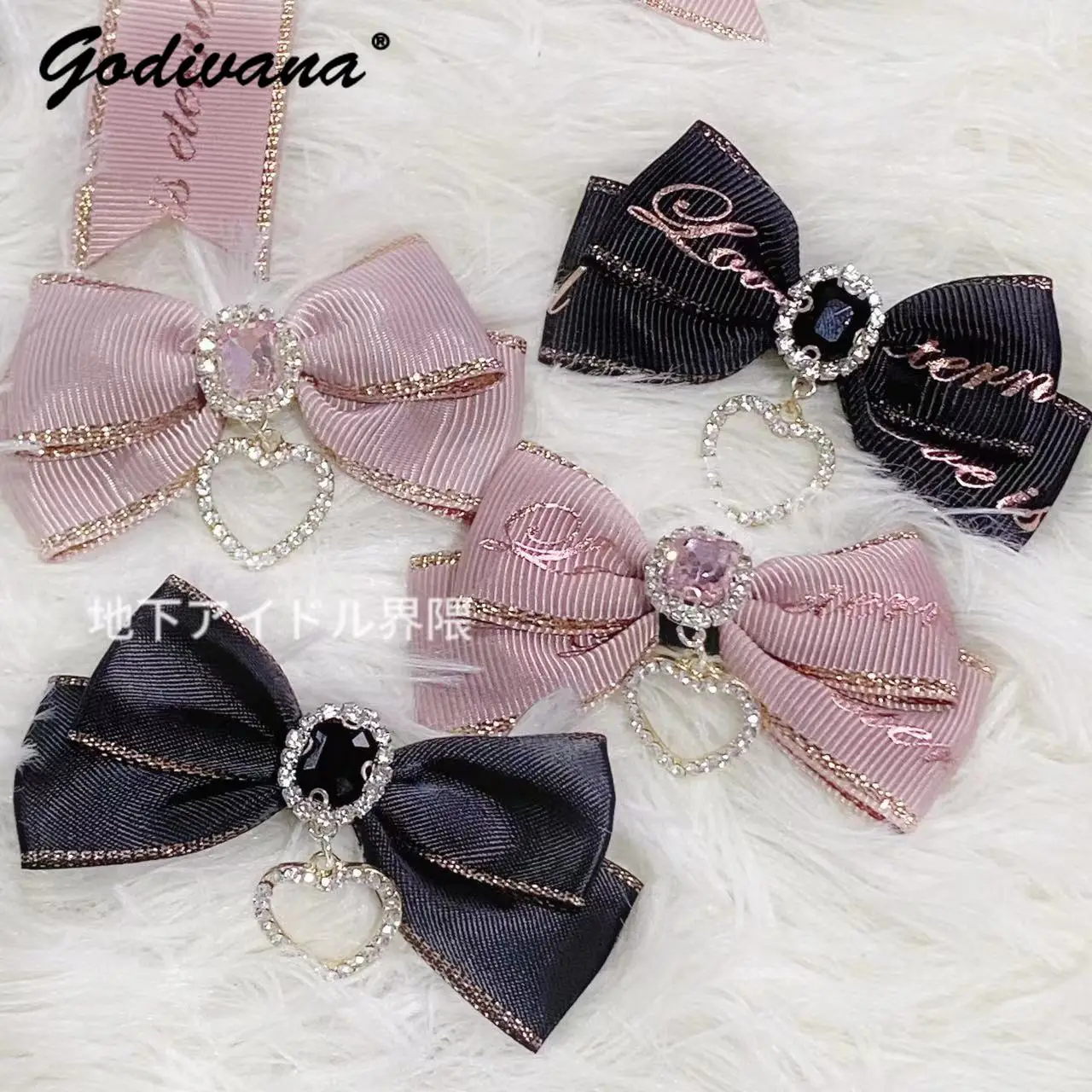 

Princess Side Clip Classic Pink Black Letters Mine Series Barrettes Hair Clips Hairpin Accessories Butterfly Headdress for Girls