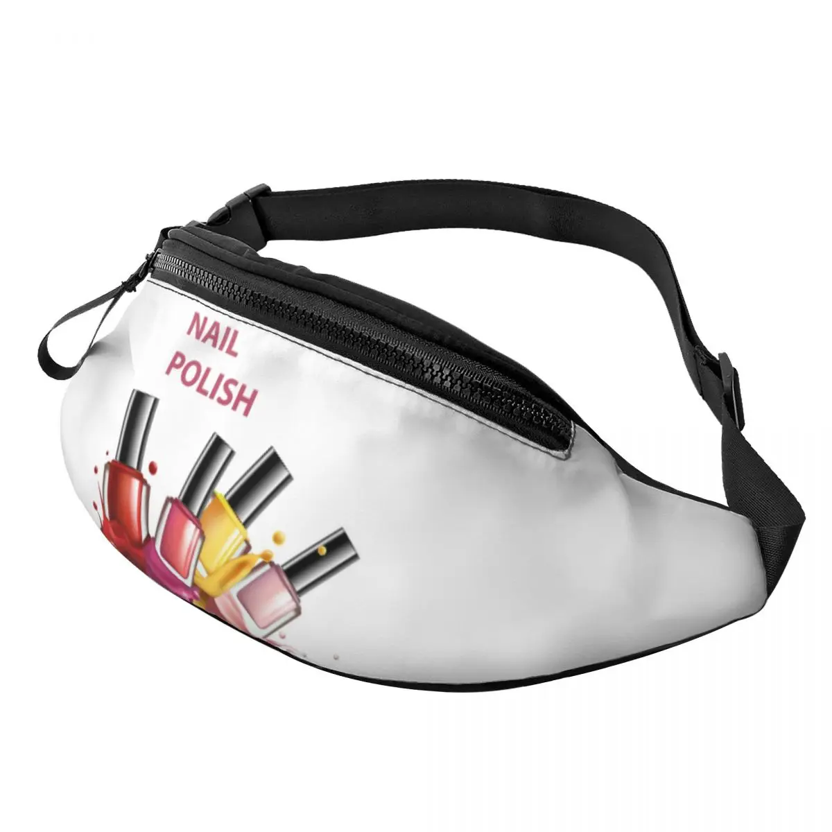 Colorful Nail Polish Splatter Fanny Pack for Women Men Cool Manicure Manicurist Crossbody Waist Bag Traveling Phone Money Pouch