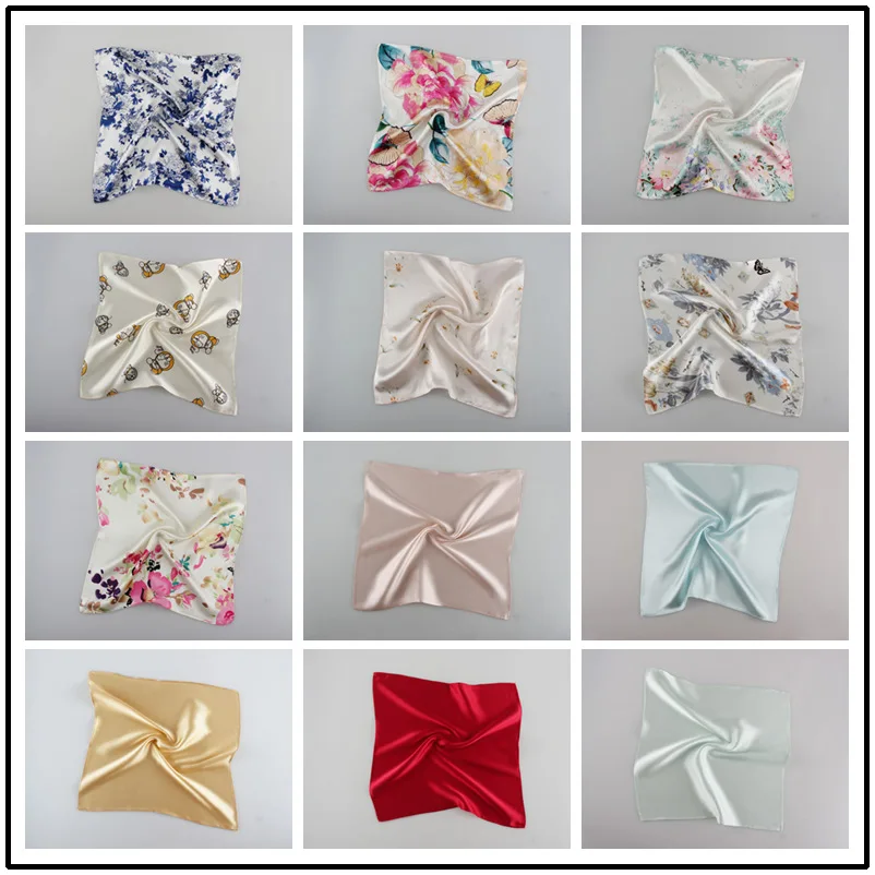 6A 100% шелковистый нагрудный платок с карманами, однотонный креповый атласный нагрудный шарф, маленький носовой платок, шелковый носовой платок 25*25 см