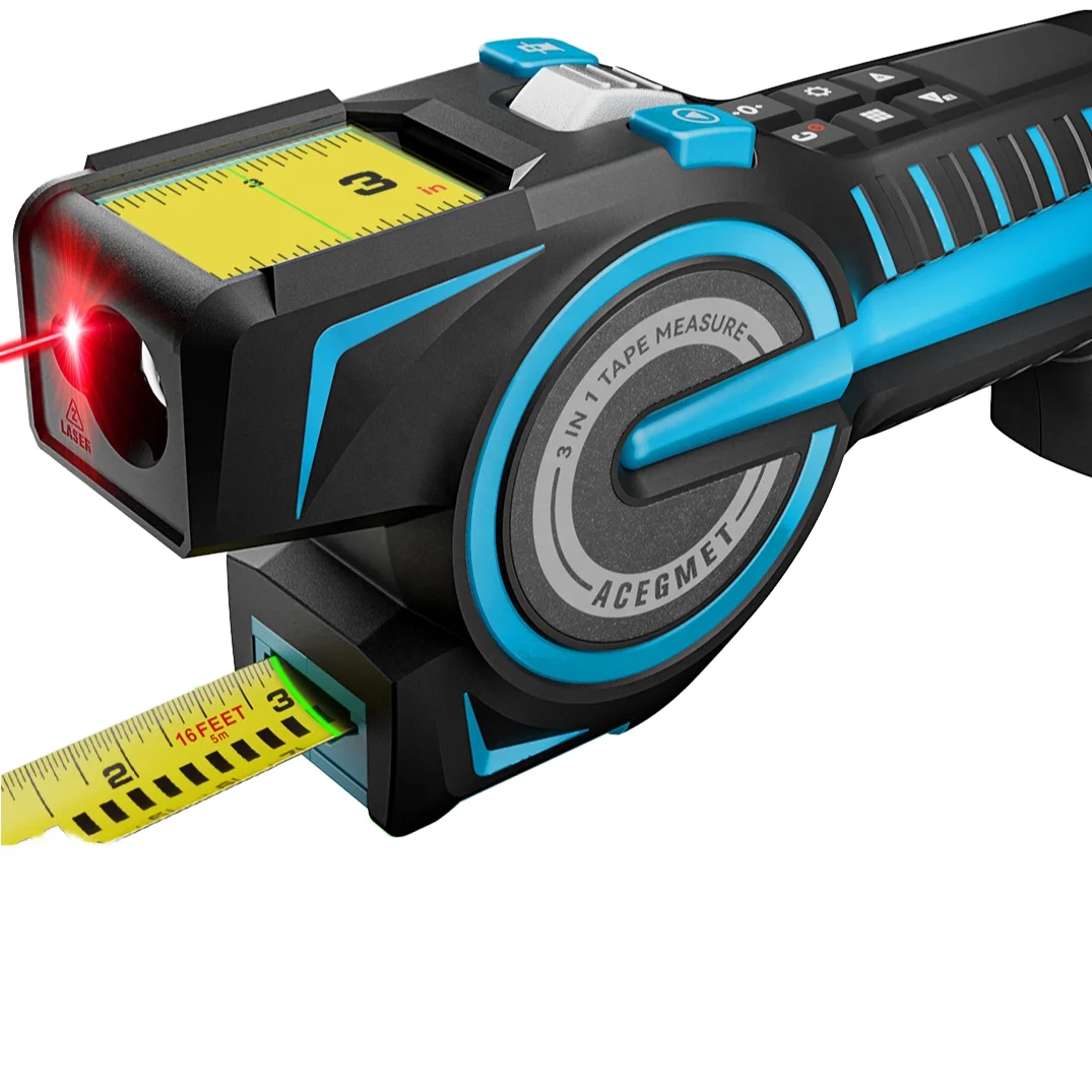 DTX10 3-in-1 Smart Laser Digital Bluetooth Measure Tape 15M+ Metric Steel Blade Attached Light Electronic Measuring System