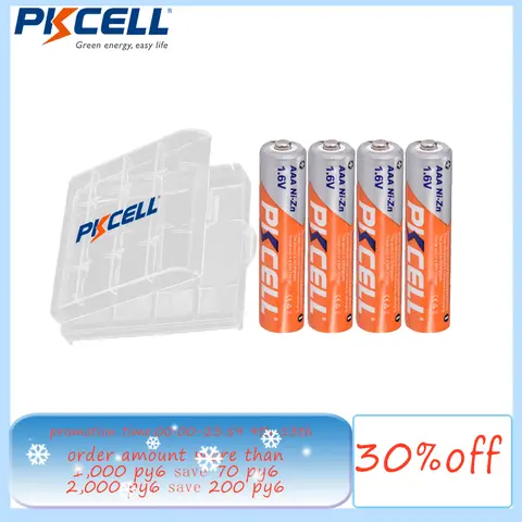AAA 900mWh 1.6V Ni-Zn Batteries Pkcell