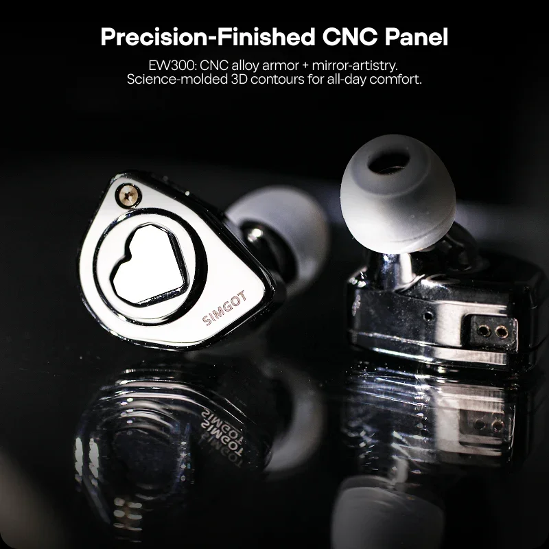 SIMGOT EW300 Hybrid IEM Earphones 28Ω Silver-Plated OFC