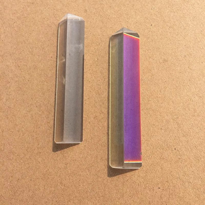 Prisma triangolare 14*14*87 millimetri Arcobaleno di Vetro Fotografiche Prismi Insegnamento Esperimento Ottico Photography Luce Regalo