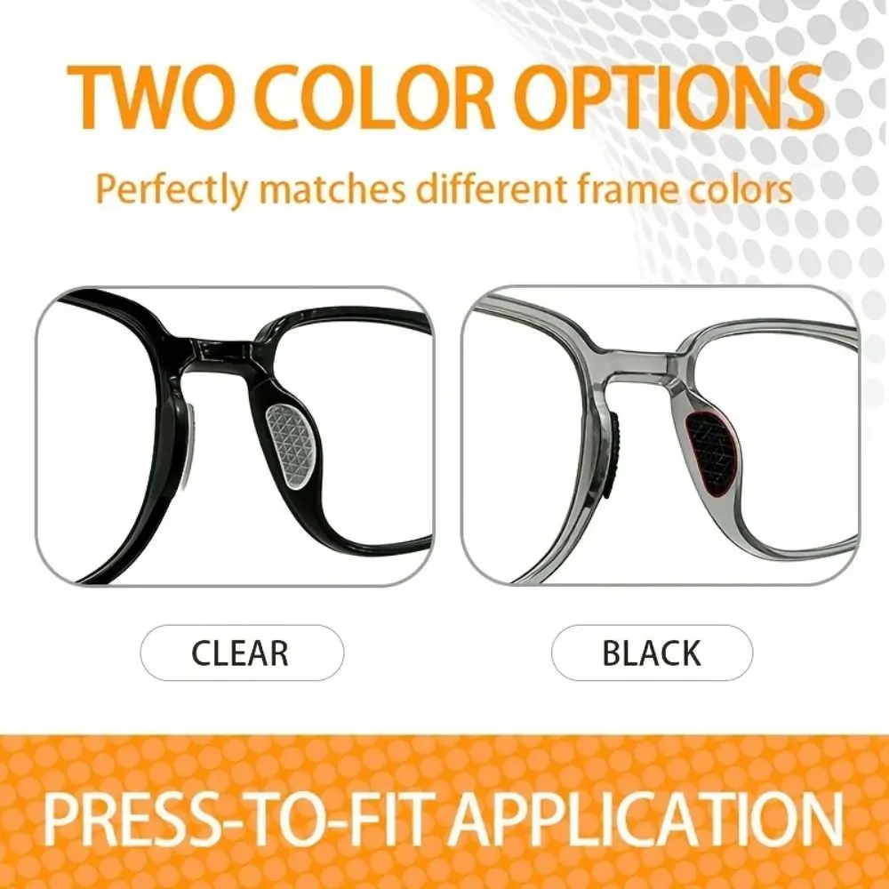 10 Pairs Silicone Eyeglass Nose Pads Self Adhesive Air Cushion Glasses Nasal Supports Anti Slip Textured Surface Nose Holder
