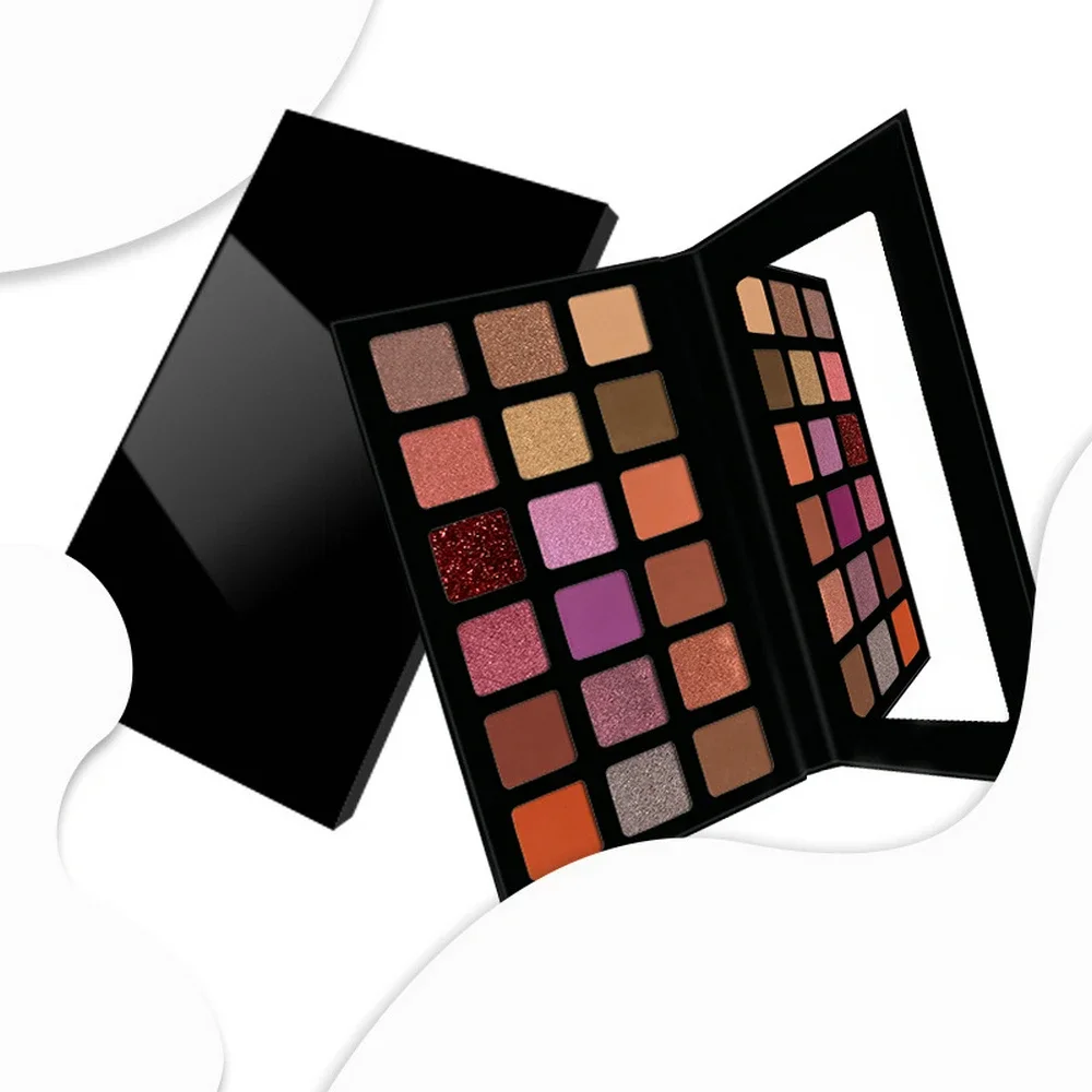 18 Colors Private Label Eyeshadow Pallete Custom Bulk Waterproof Matte Shimmering Earth-color Pigment Eye Shadow Makeup Beauty