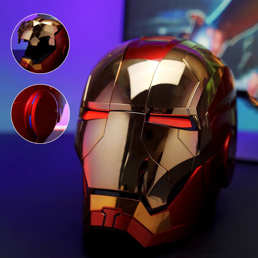 子供用LEDライト付きアイアンマンコスプレヘルメット、mk5ヘルメット