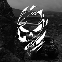 Destroyer skull pickup truck off-road car door window glass decoration very cool car motorcycle sticker