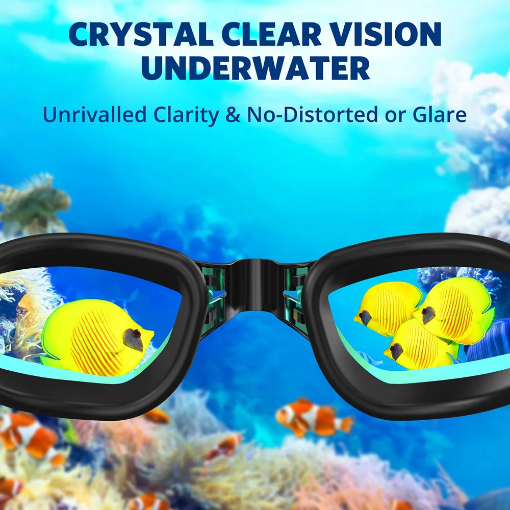 2 Pack Swimming Goggles Anti-Fog UV Protection Adjustable Swimming glasses Professional Waterproof Swim Eyewear For Adult Youth