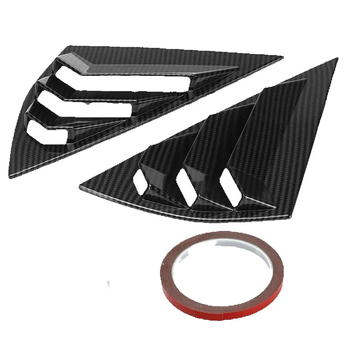 Pair Window Louvers For Mustang Mach E 2021 2022 Car Rear Window Shutter Louver Blind Shade Sticker Trim Cover Body Kits