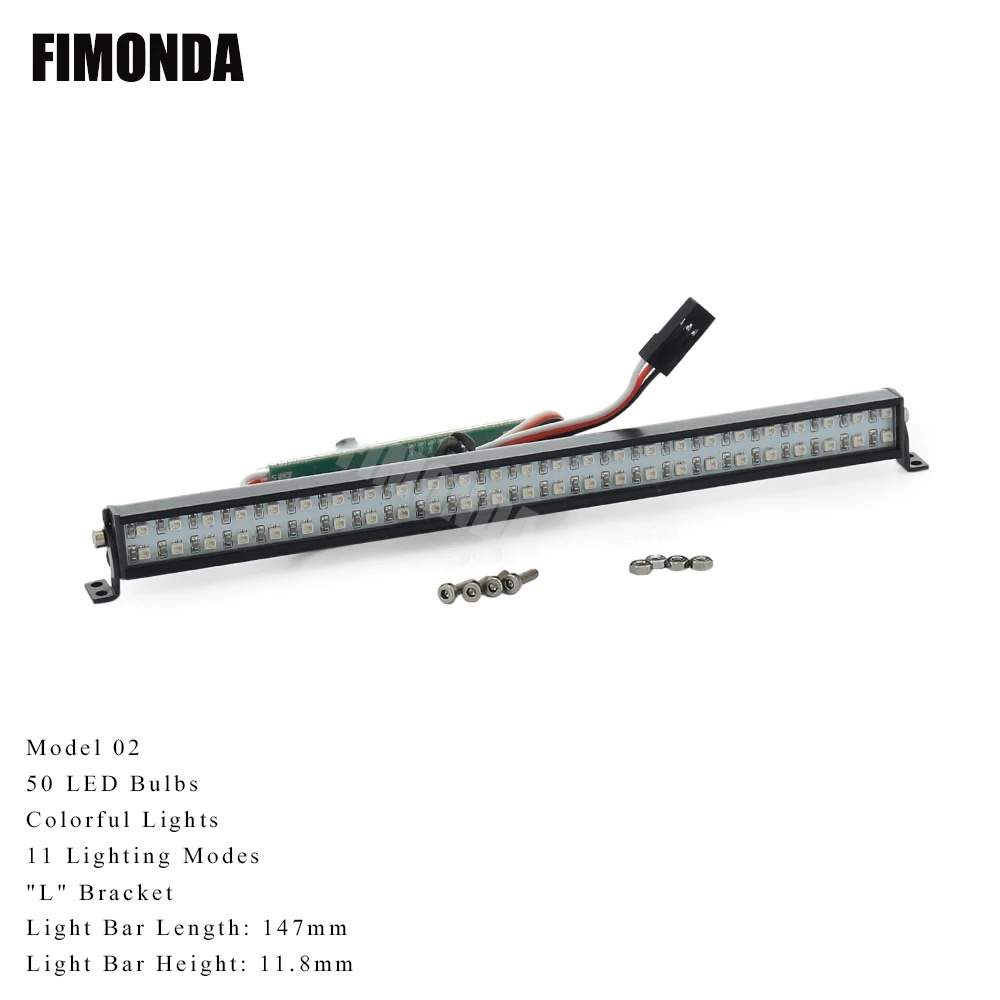 Barre LED 92,5 Mm – 4 Leds – Pour 1/10 RC Crawler TRX4 SCX10 – Noir