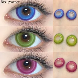 Bio-essence-lentillas coreanas de colores para miopía, lentes rosas para Cosplay, 1 par