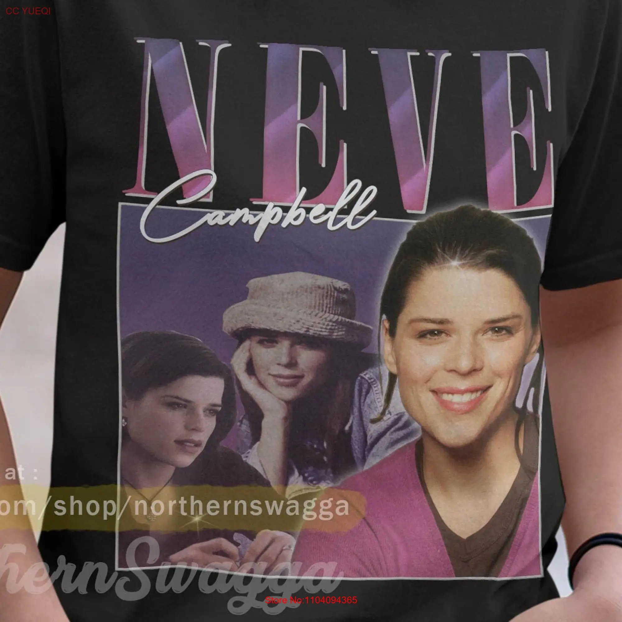 Neve campbell shirt design retro style cool fan art t 90s poster 230 tee long or short sleeves