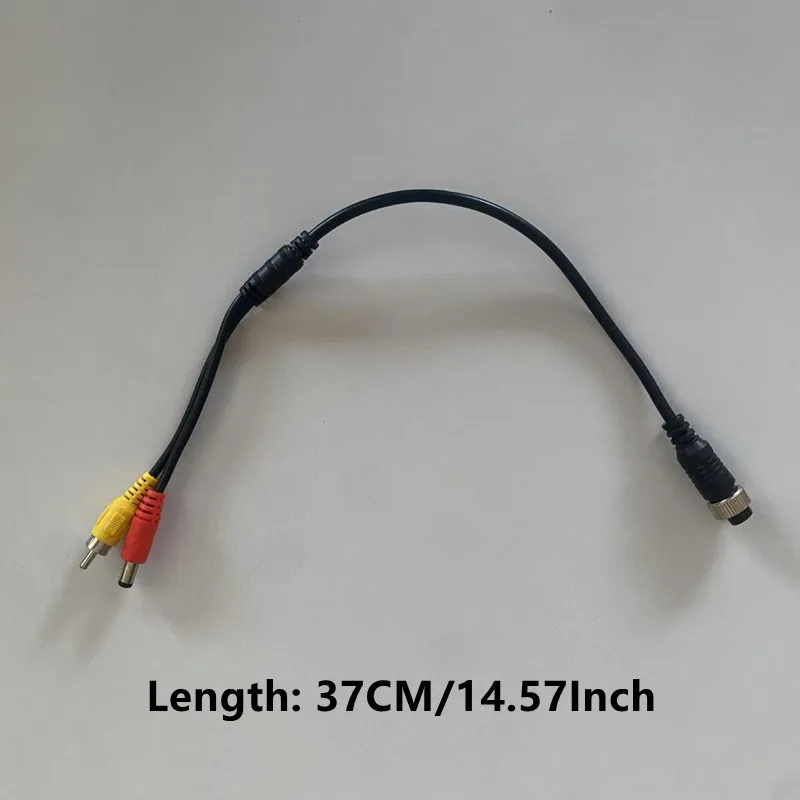 4Pin Aviation Head Male/Female to RCA DC Cable Plug Adapter Converter For Car Rear Camera Monitor