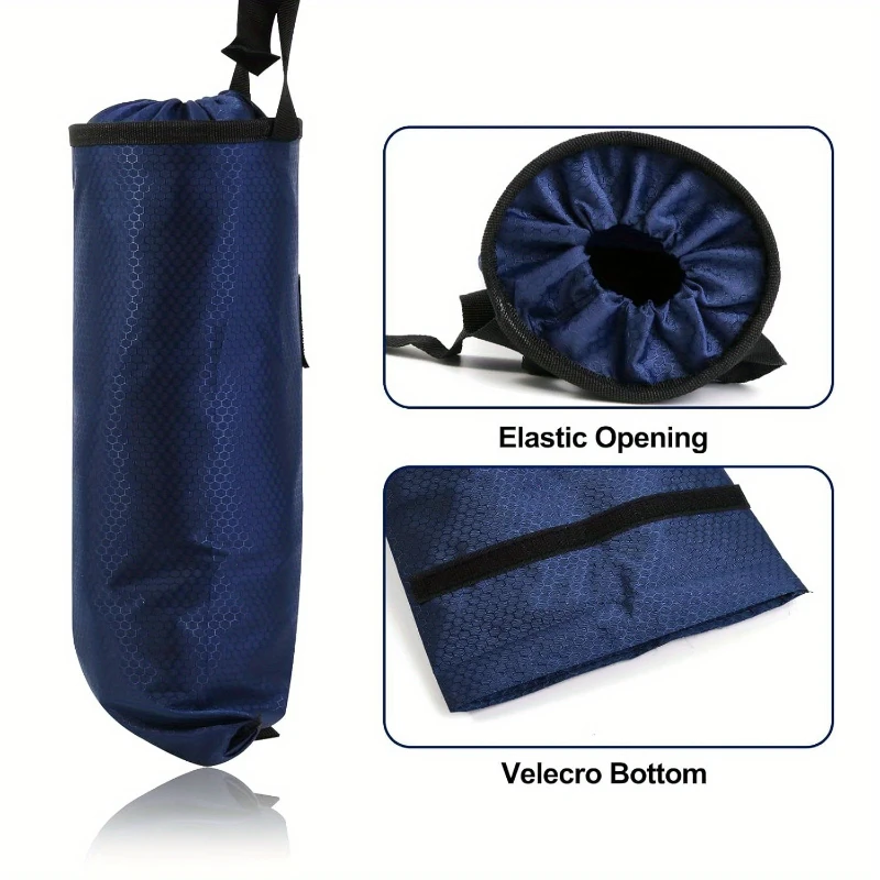 Car Trash Bag Can Hanging Back Seat Car Garbage Bag with Storage Pockets Washable Eco-Friendly Can Outdoor Traveling Home Use