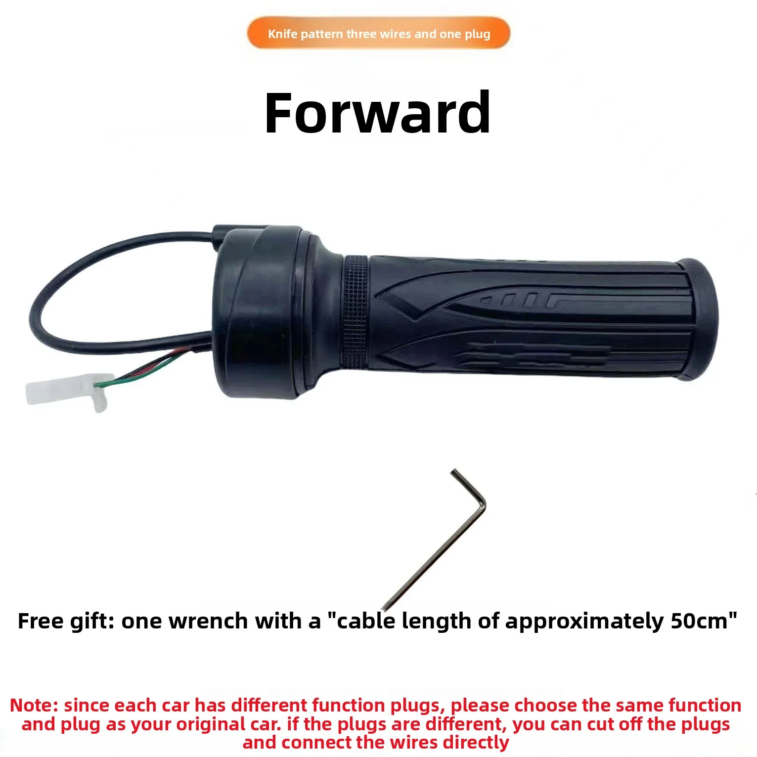Universal Electric Tricycle Throttle 3 Speed Forward Reverse Multi Function Adjustable Handle