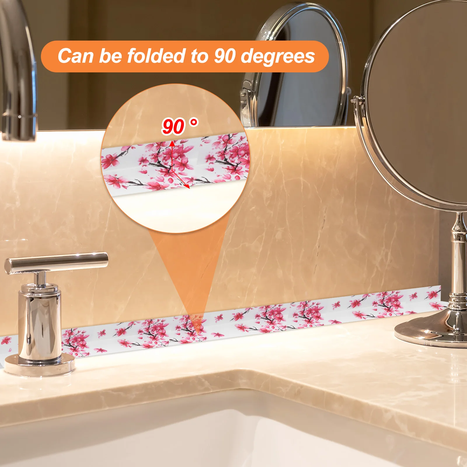 1.5M Caulk Tape Self Adhesive Toilet Decorative Caulking Strip Tape Sealant Strip Waterproof Sealing Tape Seam Strips 3.5cm Wide