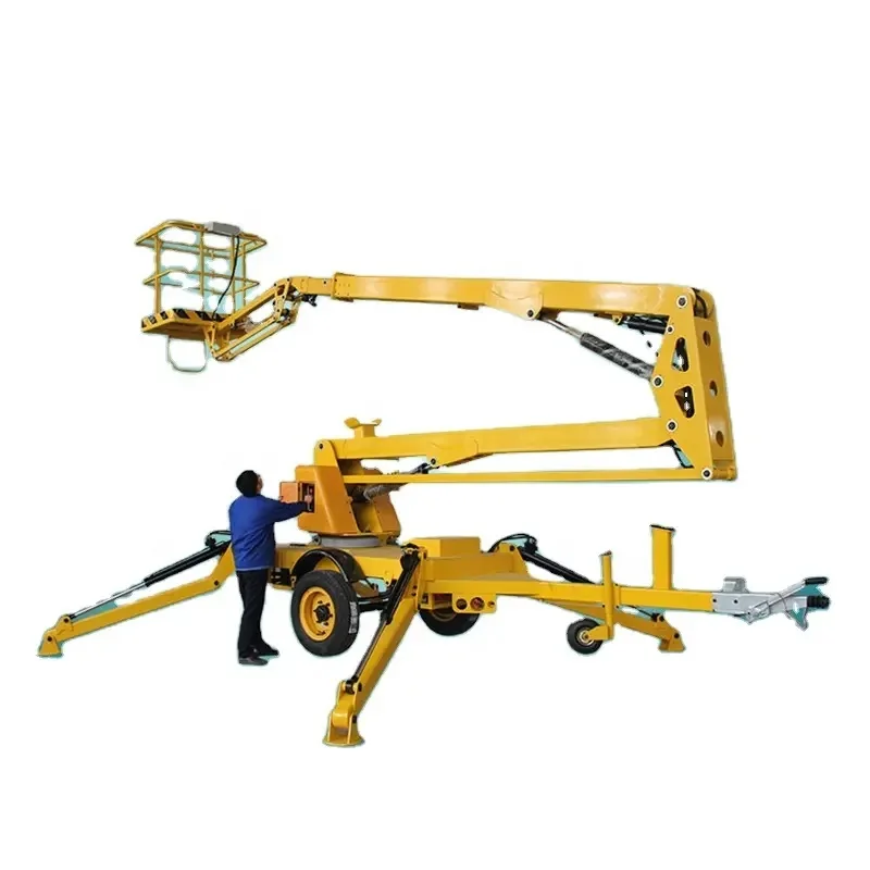 Second Hand 8-40M Diesel Electric Boom Lift Mobile Arm Articulated Man Work Platform Curved Telescopic Man Lift