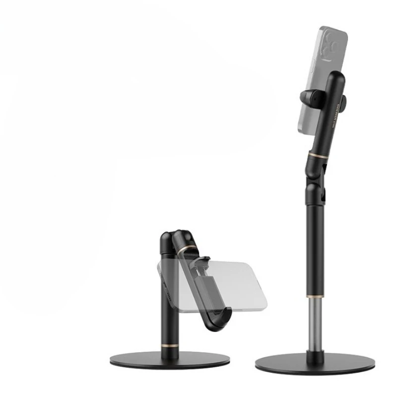 Adjustable desktop phone holder rotates and tilts to shoot live streaming host phone clip new black