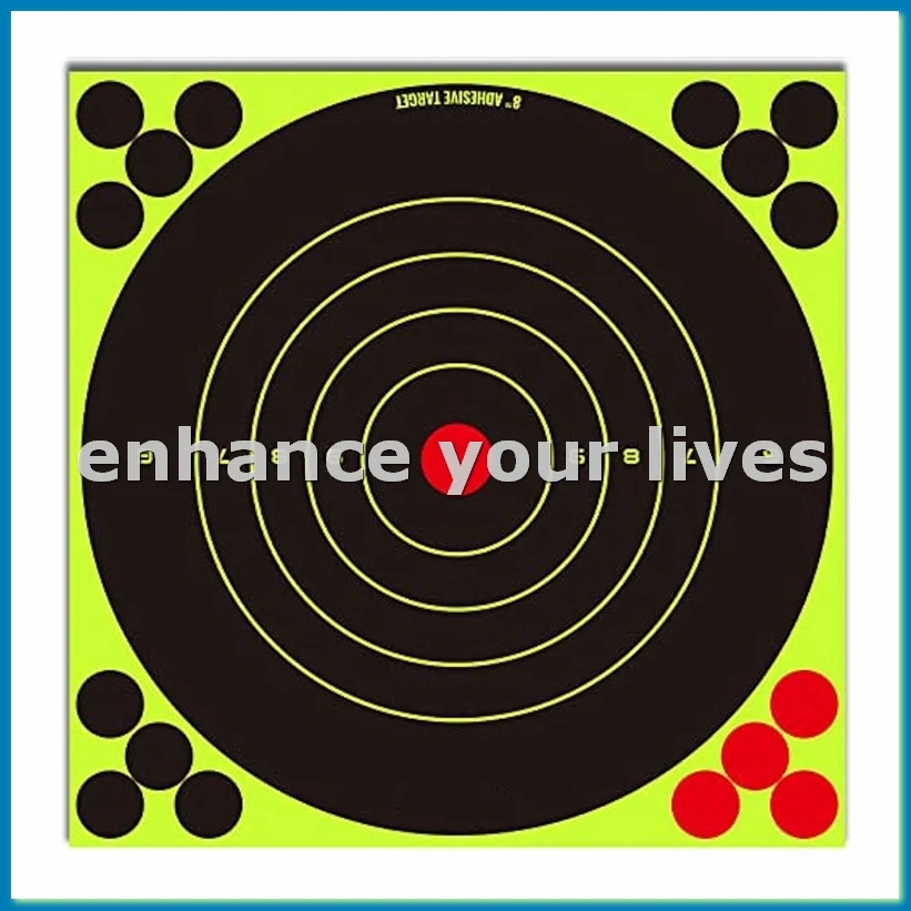 100pcs Fluorescent Green Target Stickers Bow and Stickers-AT48