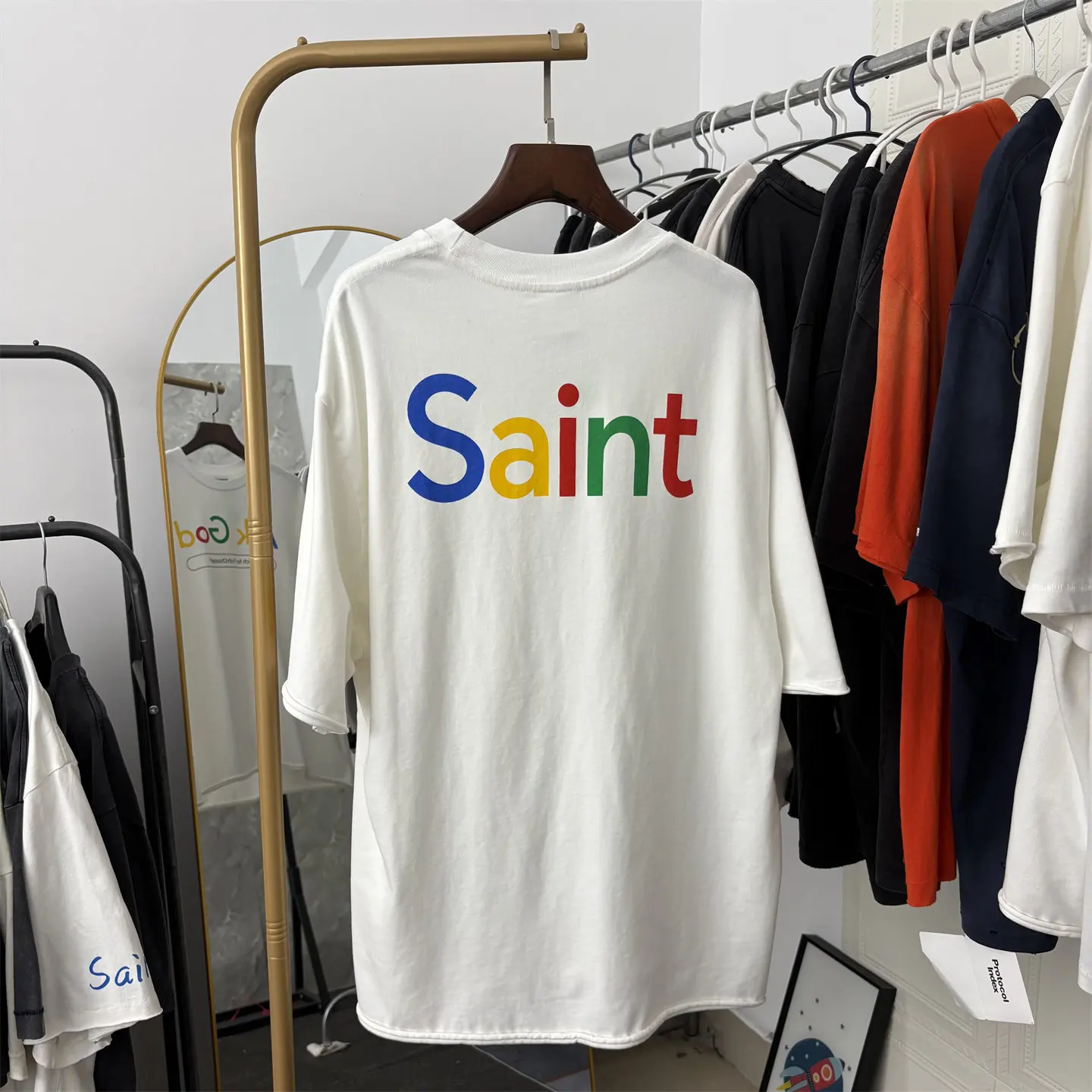 Top Edition Saint ASK GOD Printed Women Men T shirts tees Hiphop Oversized Men Casual Cotton Streetwear Summer T shirt