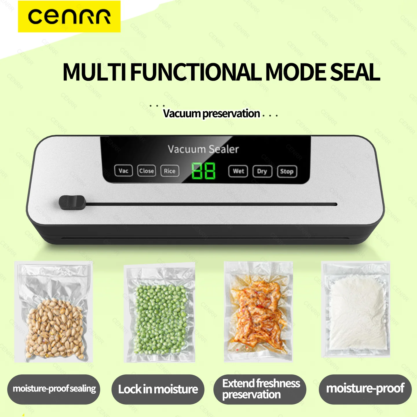 الكهربائية فراغ السدادة تخزين المواد الغذائية ختم اللمس زر الجاف/الرطب المدمج في القاطع المطبخ الغذاء ختم آلة تغليف الفراغ