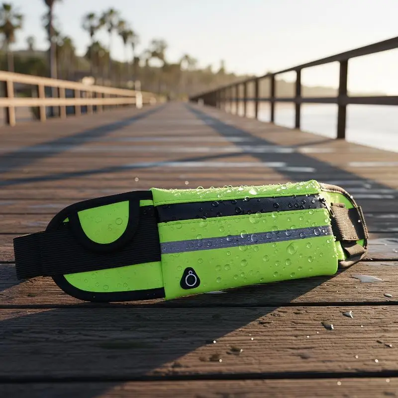 Lauf-Handytasche für die Taille, Outdoor-Fitness-Aufbewahrungstasche, Sport-Hüfttasche, Gürteltasche aus Tauchmaterial, Handytasche mit verstellbarem Riemen für Männer und Frauen – Detail 8