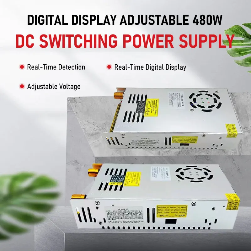 

Single And Dual-Axis 480W Digital Display Adjustable Switching Supply For LED DC 5V 12V 24V 36V 48V 60V 80V 120V 160v 220V 300V