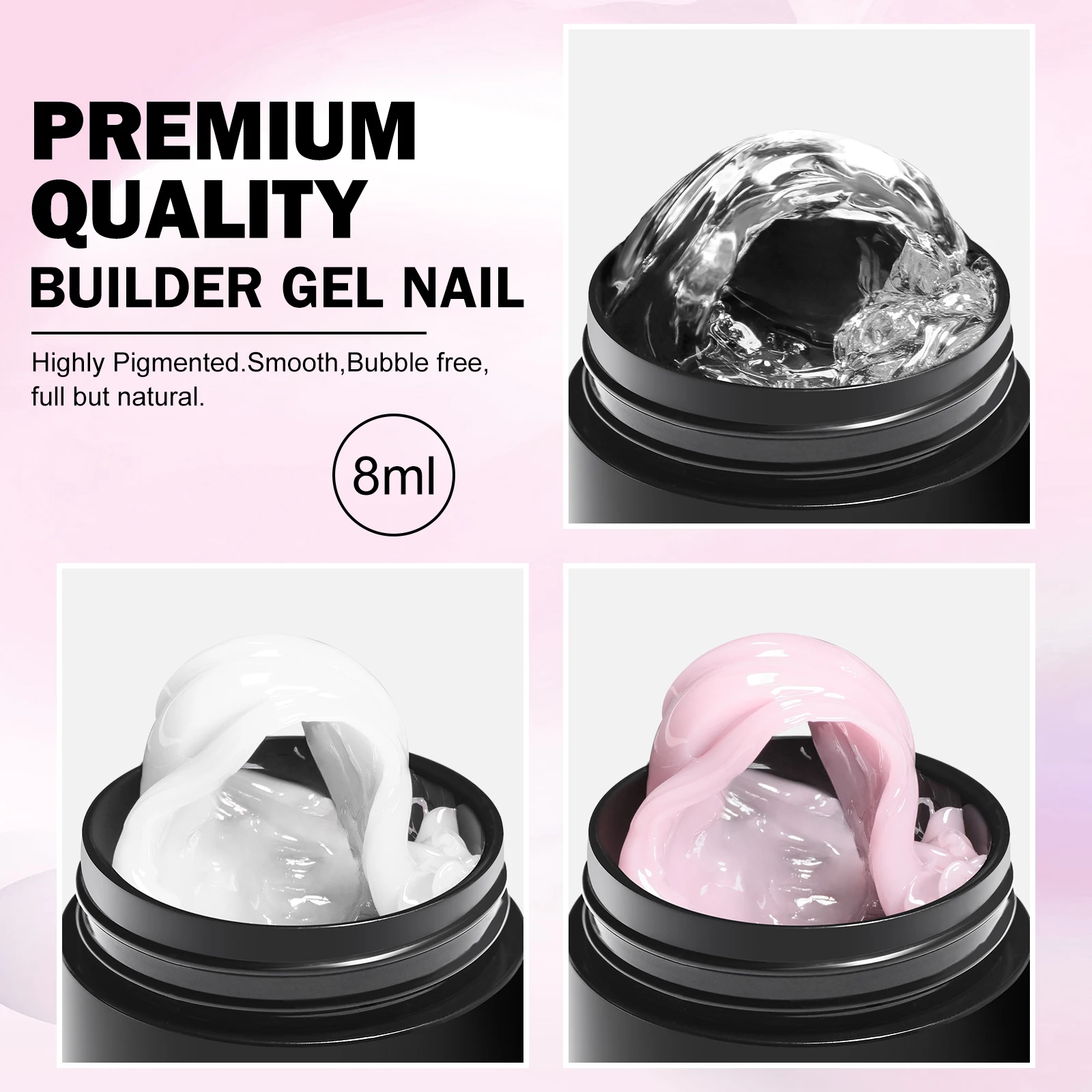 6개입 논스틱 핸드 익스텐션 젤 네일 폴리쉬 세트 3D 쉐이핑/스컬프팅/카빙 UV/LED 젤 젤리 하드 젤 매니큐어 도구 키트 DIY