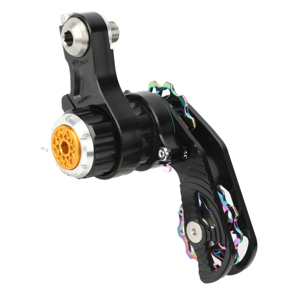 

Extreme Cycling Multicolour Bike Chain Tensioner Aluminium Alloy Bike Accessory Bike Adjustable Chain Tensioner 11T Guide Wheels