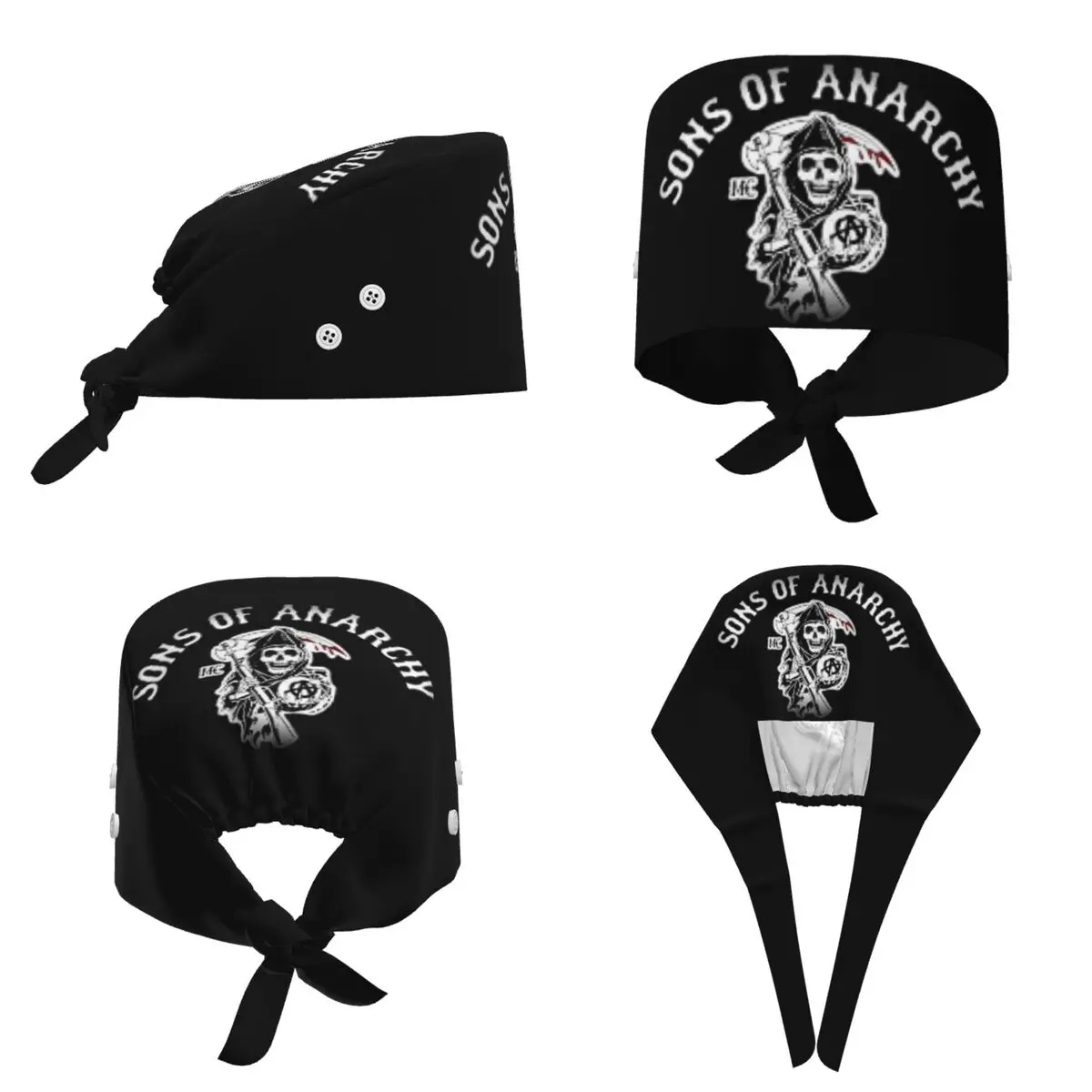 Sons Of Anarchy Samcro Whiskey Scrub Hat Doctor Working Surgical Cap Unisex Adjustable Nursing Caps for Dentist