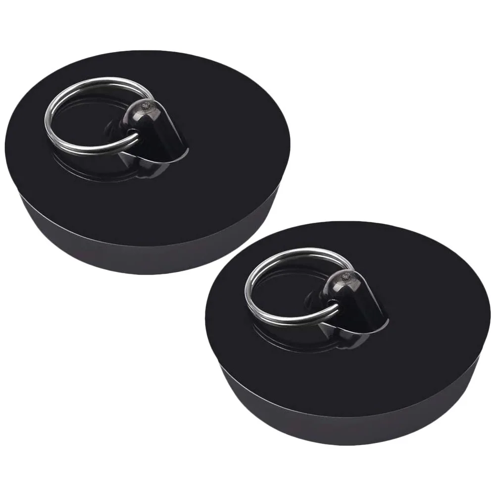

2 pcs Drain Stopper Flat Suction Plug For Bathroom Kitchen Sink Tub Bathtub Laundry Slop Sink Drain Bath Plug Pvc Waterproof