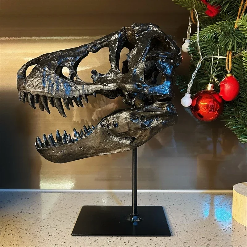 Dinosaur Skull Stand Realistic Skeleton Model Premium Resin Museum Style Home Study Table Decor For Men Gift Birthday